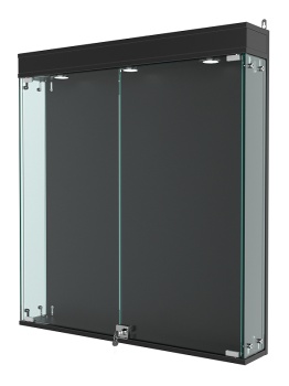 Витрина "АТРИУМ" настенная БЕЗ ПОЛОК №4А-3, Черный