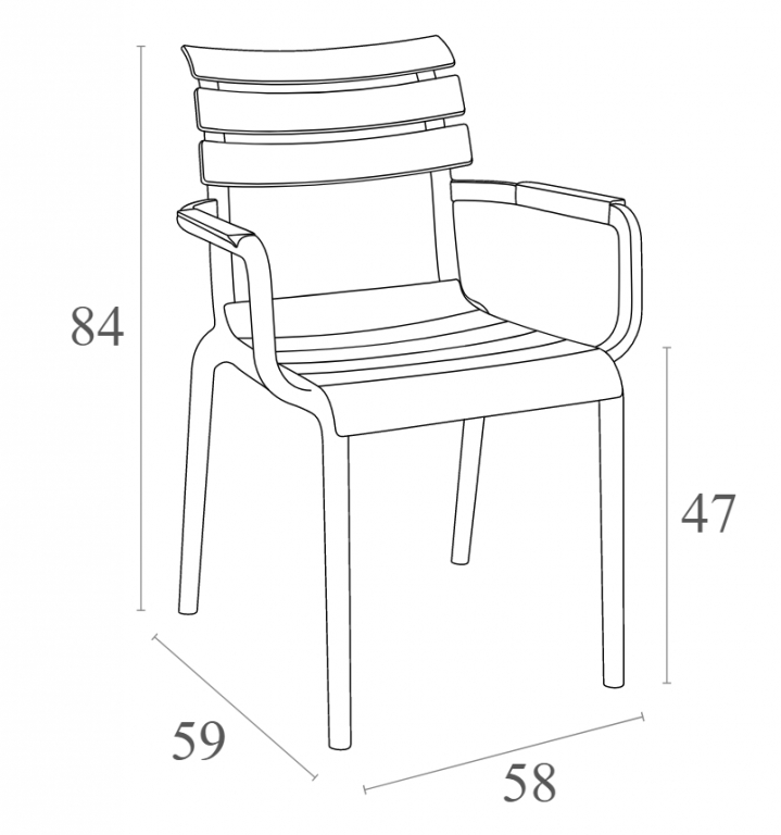Кресло пластиковое Paris оливковый