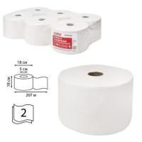 Бумага туалетная с центральной вытяжкой 207 м, LAIMA (Система T8) PREMIUM, 2-слойная, белая, КОМПЛЕКТ 6 рулонов, 112514