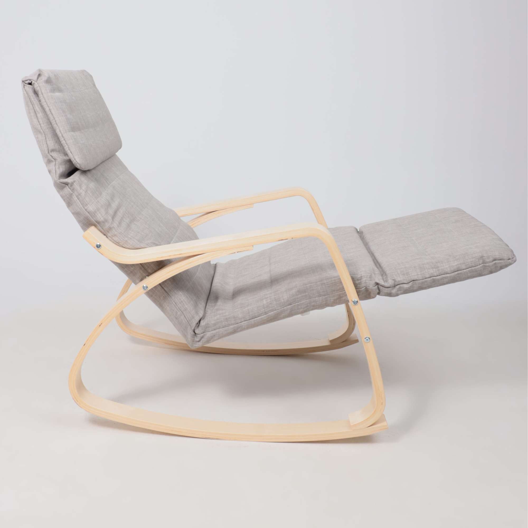 Кресло-качалка Smart, серый, ткань