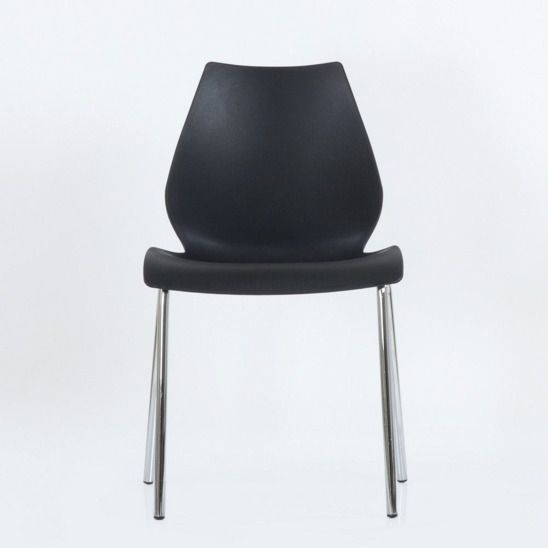 Стул Lili, хром металл, стопируемый, черный