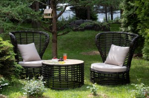 "Парма" кофейный комплект из искусственного ротанга