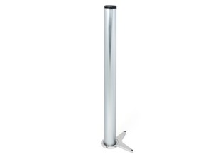 Ножка мебельная, 710-730х60мм, матовый хром, с крепежом