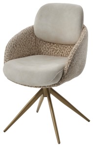 Стул ГРЕЙС (GRACE) 360 град., цвет ЛАТТЕ PENA-110 / HUNTER-120, ткань / ШАМПАНЬ каркас, ®DISAUR