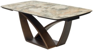 Стол АЛОНСО (ALONSO) 200 цвет TL-137, испанская керамика / медный каркас, ®DISAUR