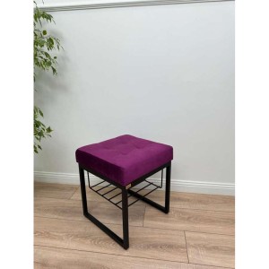 Банкетка Марсей 40-44 с полкой (фиолетовый/черный)