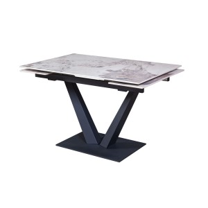 Стол раскладной Малибу (120+30+30), керамика глянцевая Pandora