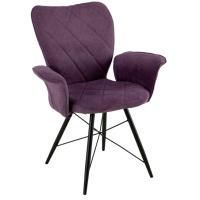 Стул Васко с подлокотниками фиолетовый
