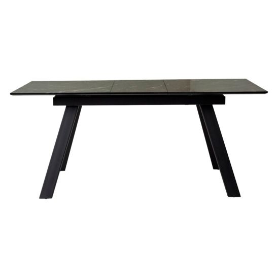 Стол Морис 140 Дарк, стекло/ черный каркас