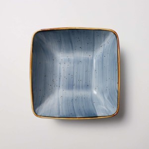 Тарелка квадратная глубокая VITAL 1, фарфор, синий, 19,3*19,3*7см