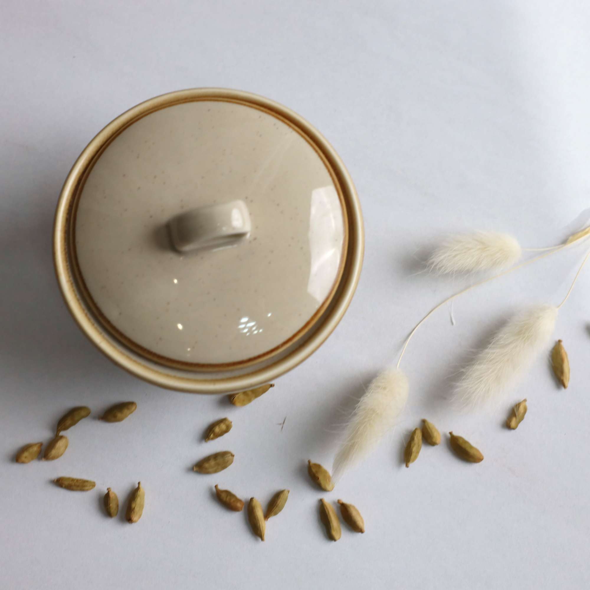 Сахарница VITAL, фарфор, бежевый, 10*10*9см