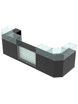 Комплект прилавков "ВАЛЕНТИНО" №7, Черный