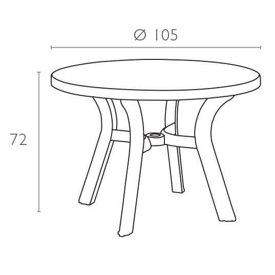 Стол пластиковый обеденный Truva белый
