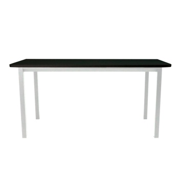 Стол офисный LuxAlto LA-T33-ST45 белый/черный ЛДСП 160*70*2.5, 2 скругл. угла