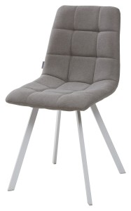 Стул CHILLI SQUARE UF860-08B серый, ткань / белый каркас