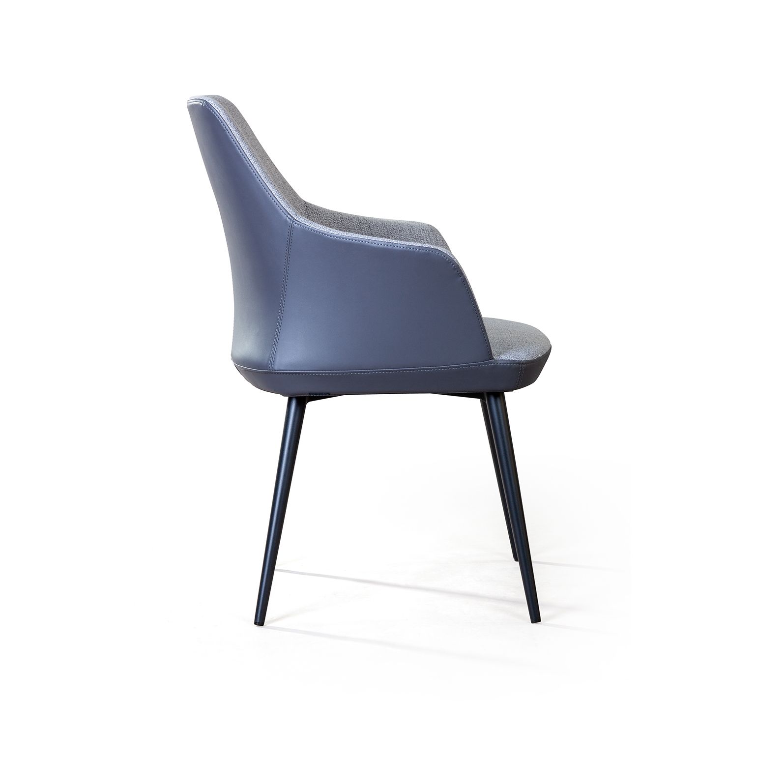 Стул с подлокотниками Франк, рогожка комби серый