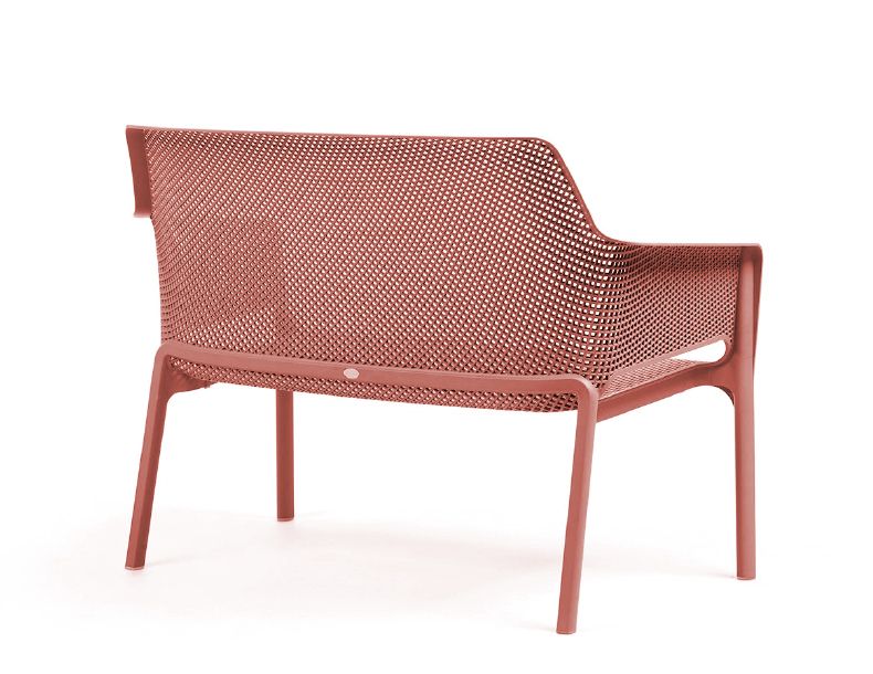 Диван пластиковый Net Bench коралловый
