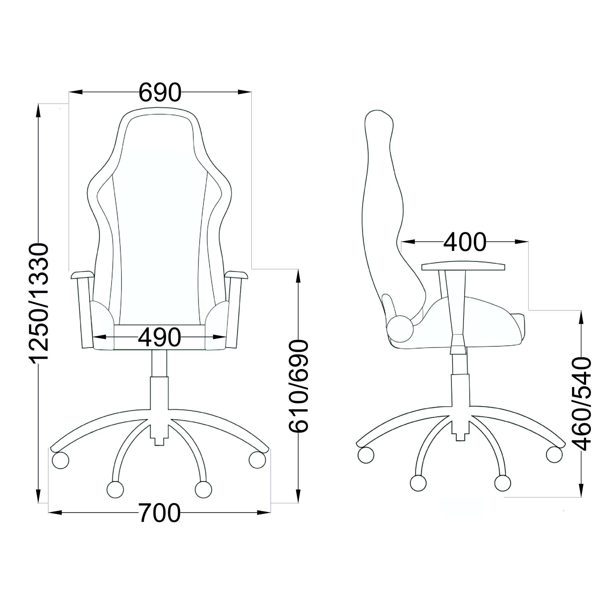 Кресло поворотное Titan, черный, ретро-велюр