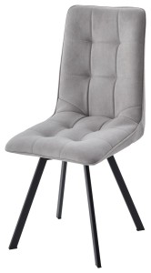 Стул ДАРЛИНГ 360 град. поворот. цвет B22 Серый, велюр / черный каркас
