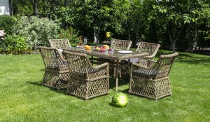 "Латте" обеденная группа плетеная