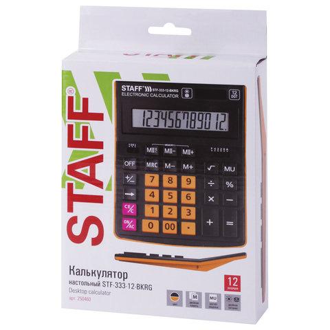 Калькулятор STAFF "PLUS" настольный STF-333-BKRG, 12 разрядов, 200x154 мм, ЧЕРНО-ОРАНЖЕВЫЙ, 250460 цена 946 ₽ Калькулятор STAFF "PLUS" настольный STF-333-BKRG, 12 разрядов, 200x154 мм, ЧЕРНО-ОРАНЖЕВЫЙ, 250460