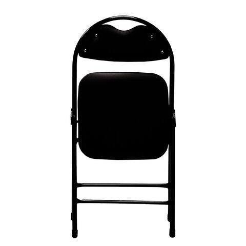 Стул складной для дома и офиса РС94, черный каркас, экокожа черный