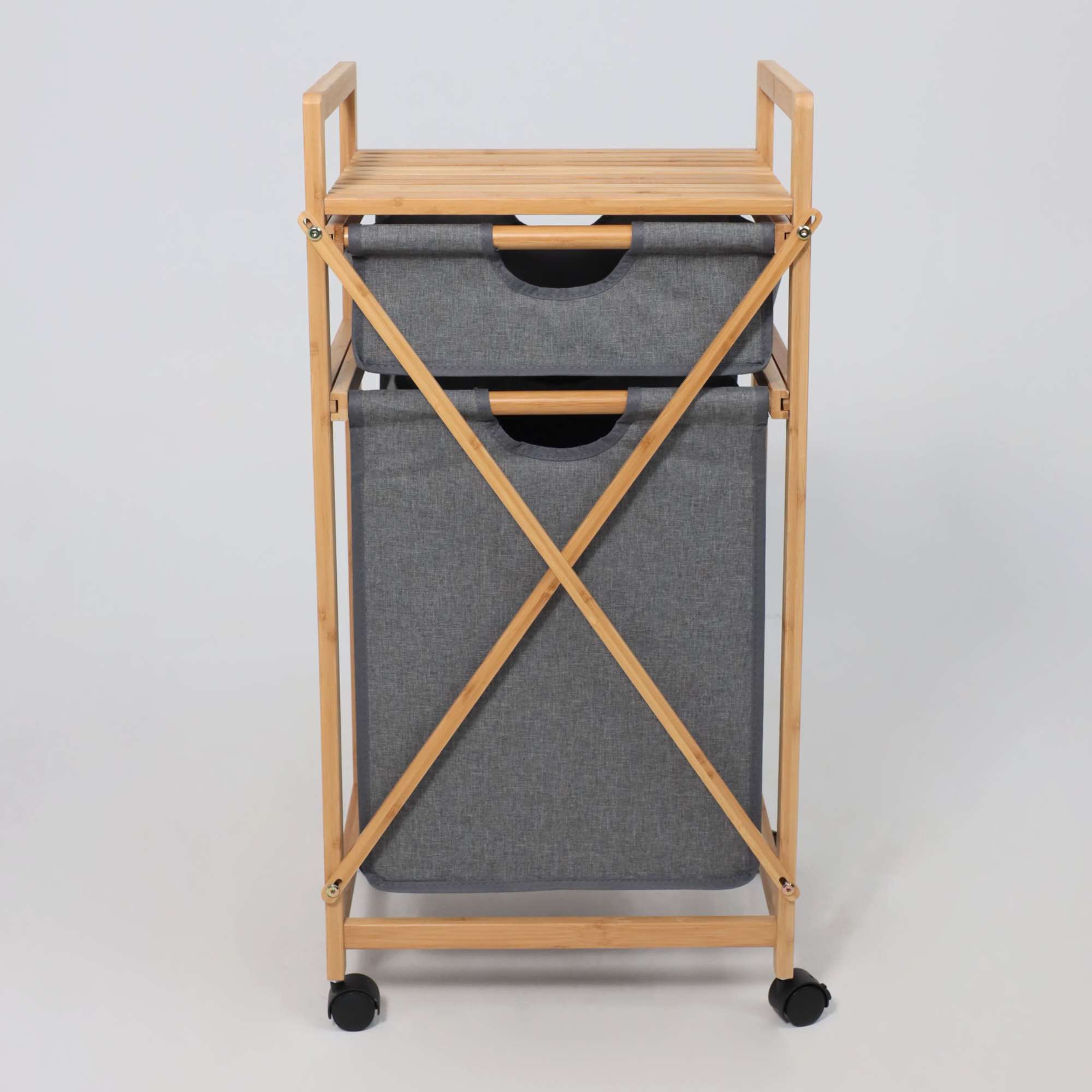 Стойка для белья LAVENDER  бамбук+серый