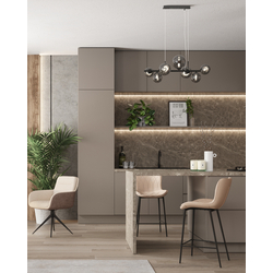 Стул полубарный Vault экокожа светло-серый