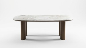 Стол ГАРДЕ (GARDE) 239 цвет СЕРО-БЕЖЕВЫЙ МРАМОР CA036, керамика / коричневый, ®DISAUR