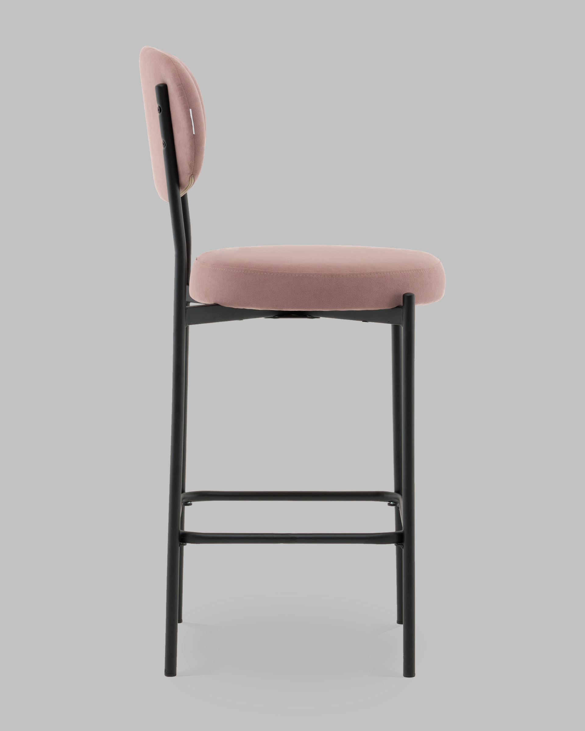 Стул Полубарный Бриф DD велюр пыльно-розовый
