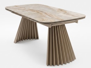 Стол АСТРИД (ASTRID) 200 цвет ТОПАЗ TL-617, испанская керамика /  Шампань каркас, ®DISAUR
