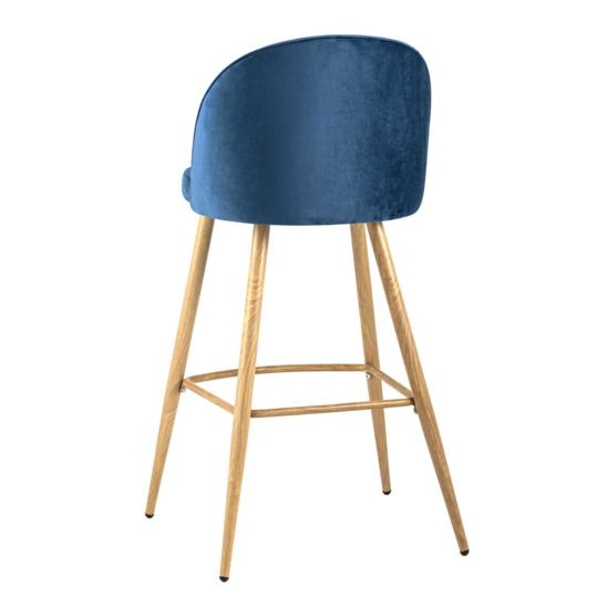 Стул барный Лион, голубой велюр цена 6 888.50 ₽ Стул барный Лион, голубой велюр