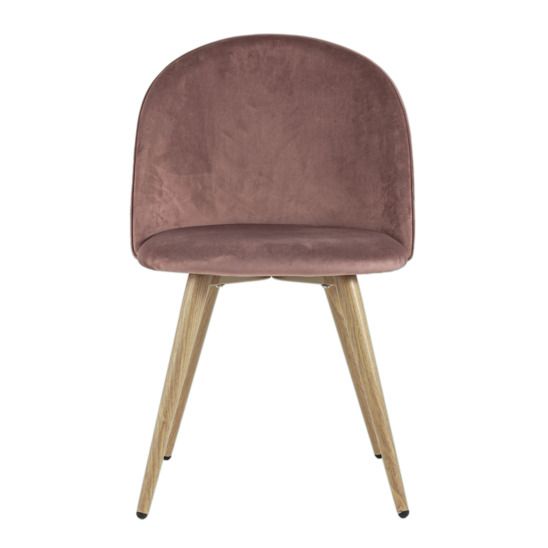 Стул Лион, велюр с ромбами розовый