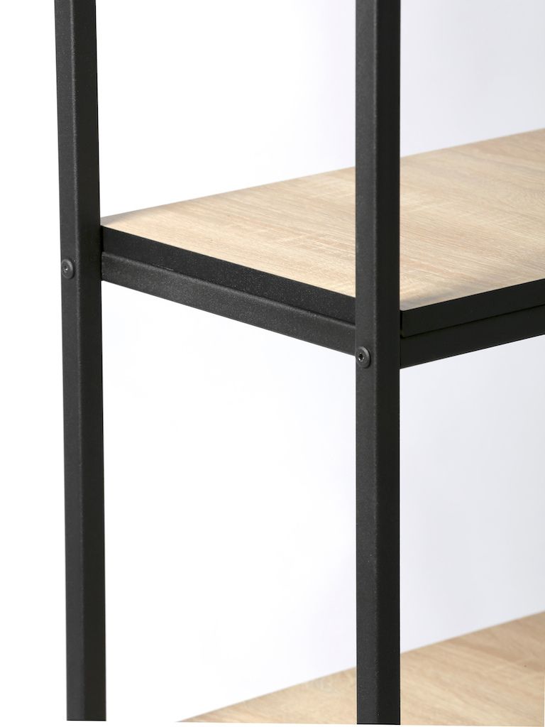 Стеллаж лофт ПД-1712Ч с полками ЛДСП цвета дуб