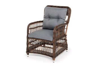 "Цесена" кресло плетеное из искусственного ротанга, цвет коричневыйцвет коричневый