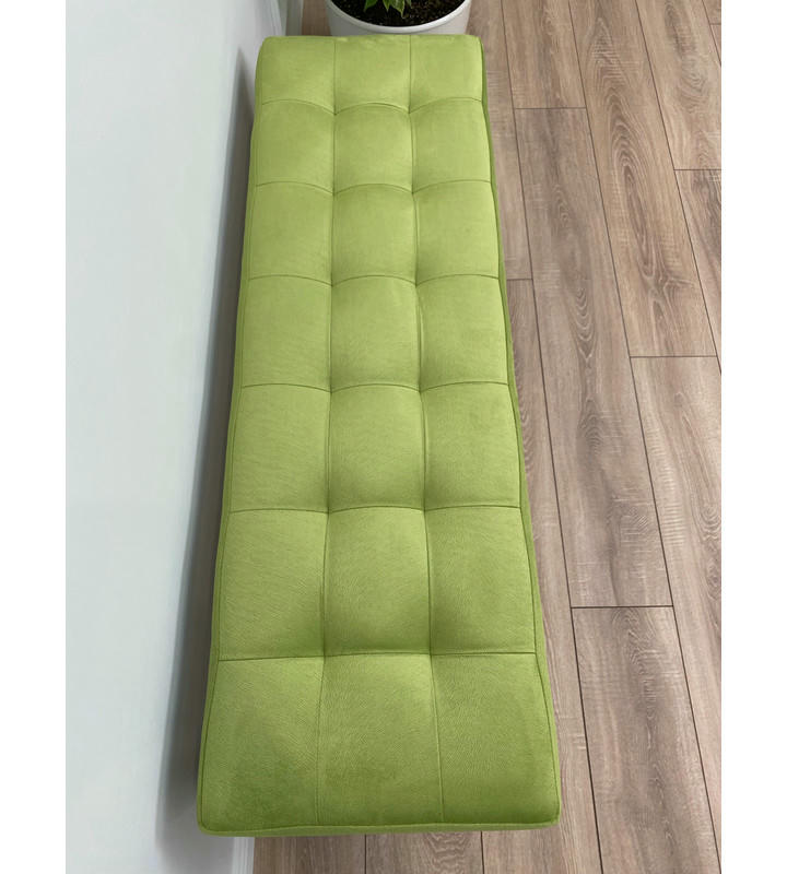 Банкетка Сканди-120-2-полочная (салатовый/черный)