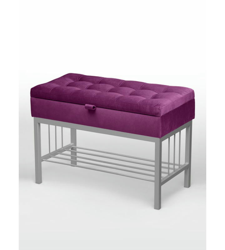 Банкетка Н-76 (серый/фуксия)