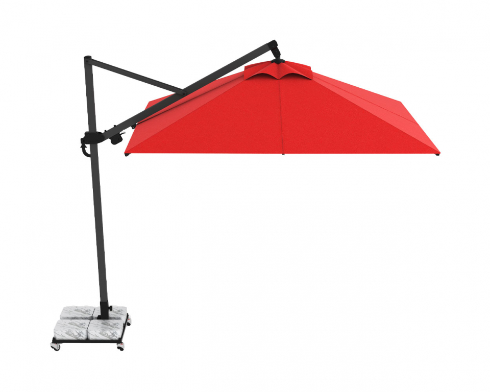 Зонт профессиональный 3х4 м Banana Plus черный, светло-серый