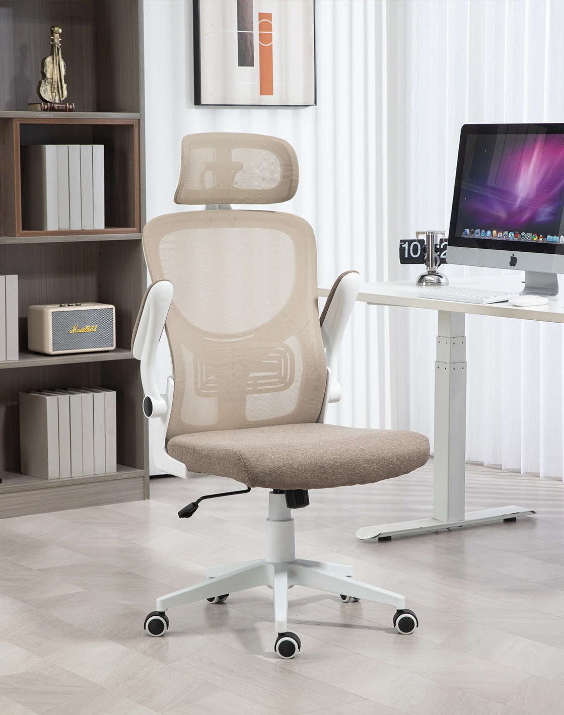 Кресло офисное TopChairs Airone бежевый ткань