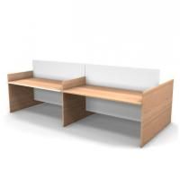 Стол с перегородкой 4-х местный, 3200 мм