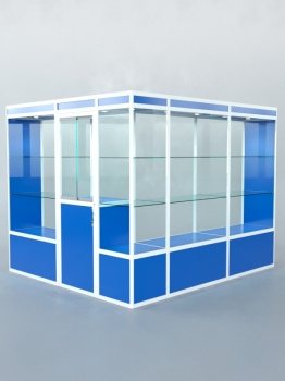 Павильон торговый из профиля угловой №1а, Делфт голубой U525 ST9 + Белый