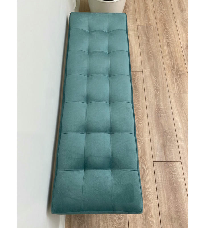 Банкетка Сканди-120-1 (бирюзовый/черный)