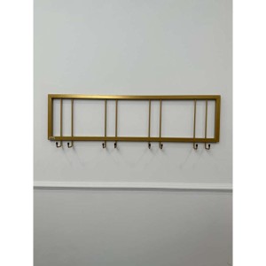 Вешалка настенная металлическая с крючками -93 (золото)