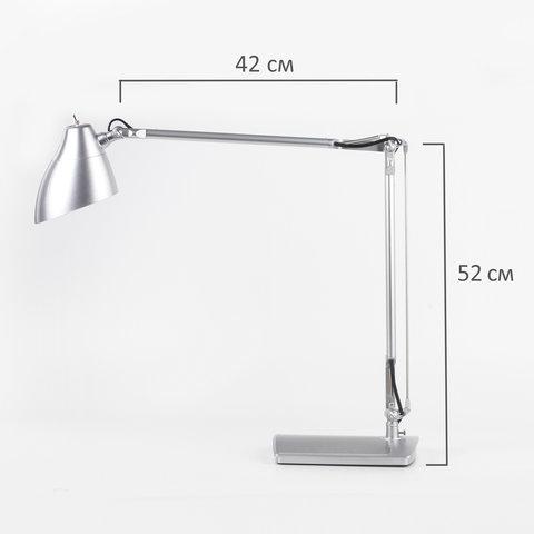 Настольная лампа / светильник SONNEN PH-104, на подставке, LED, 8 Вт, металлический корпус, серый, 236691