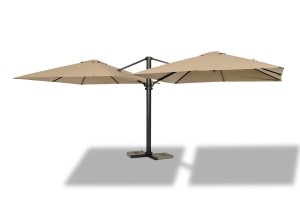 "Фабриано" зонт двухкупольный 3x3м на алюминиевой опоре