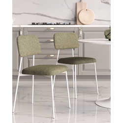 Стул Chao зеленый белые ножки