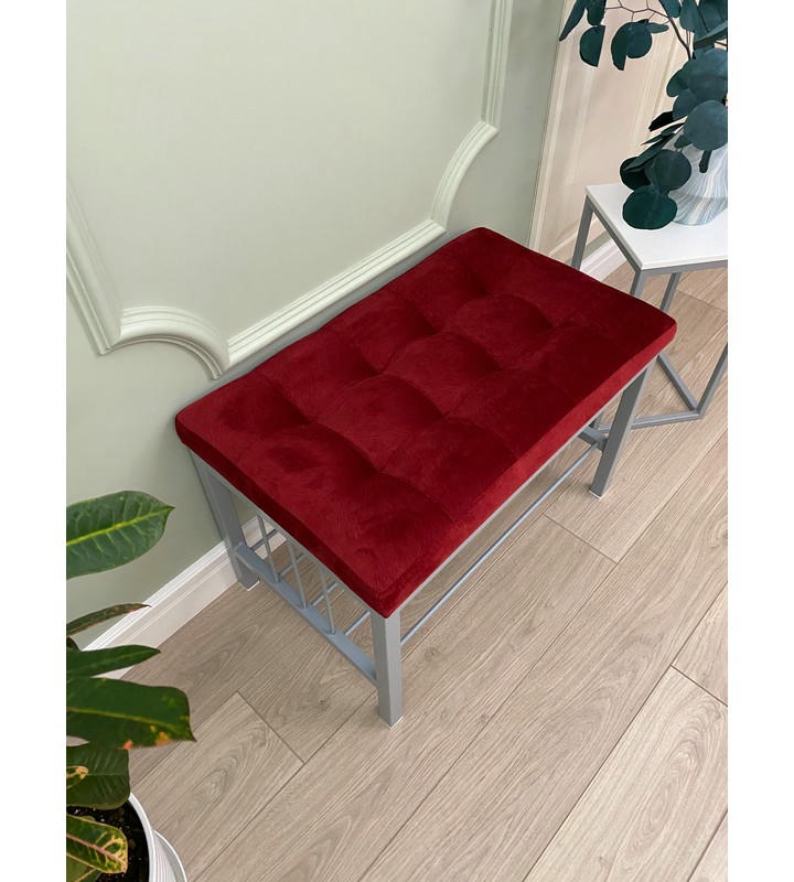 Банкетка Сканди-60 (красный/серый)