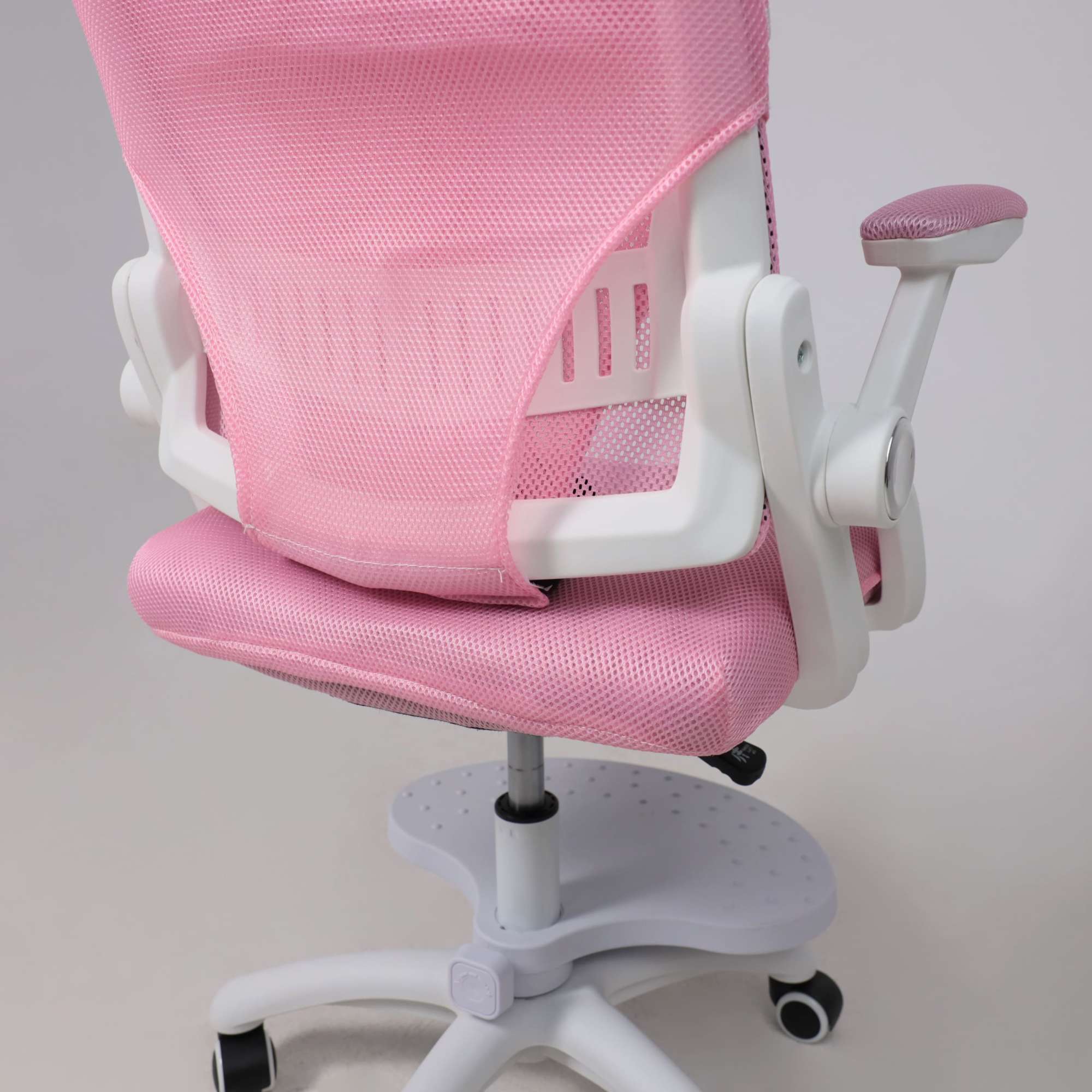 Кресло поворотное Moon, розовый, сетка