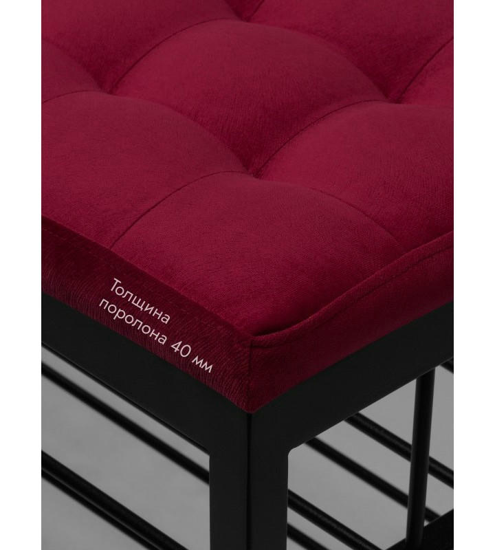 Банкетка Сканди-76-2 (красный/черный)
