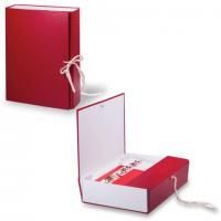 Короб архивный А4 (240х330 мм), 70 мм, 2 завязки, бумвинил, до 600 листов, бордовый, 122036